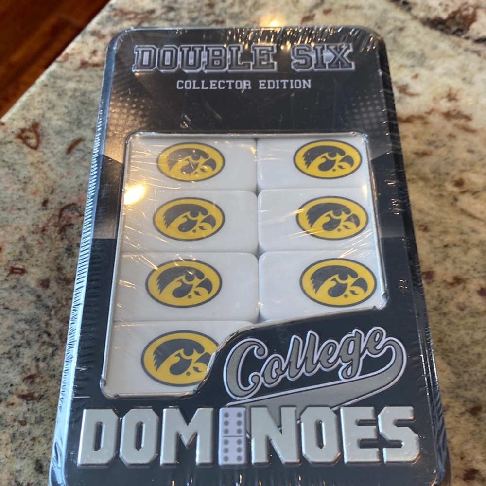 Iowa Hawkeyes dominoes Double six collector edition .